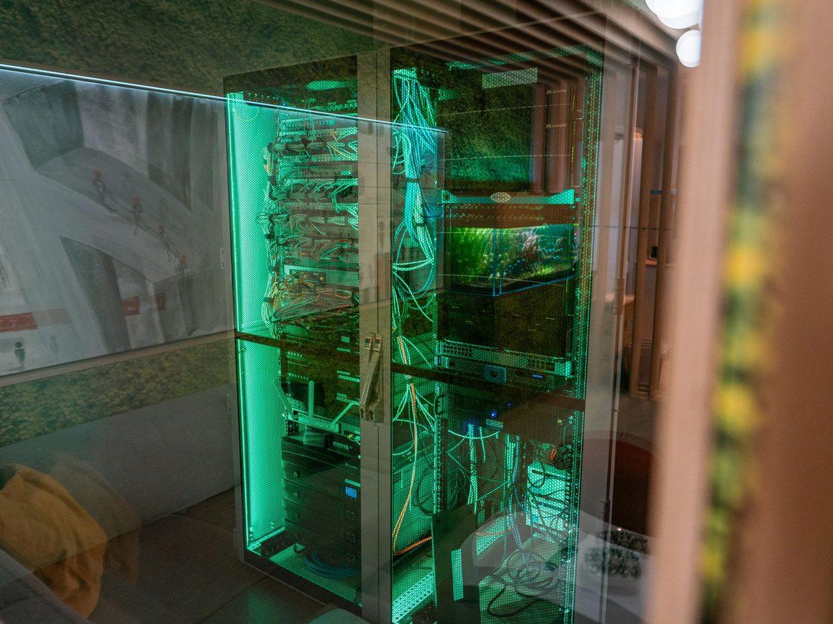 A server rack at the ALTEPRO premises